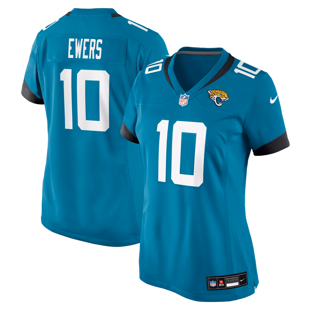Women's Jacksonville Jaguars Quinn Ewers Nike Teal Team Game Jersey - U-jersey