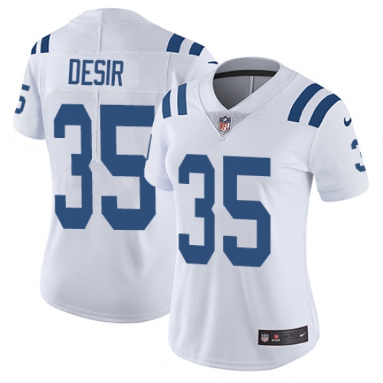 Women's Nike Indianapolis Colts #35 Pierre Desir White Vapor Untouchable Limited Player NFL Jersey - Ujersey