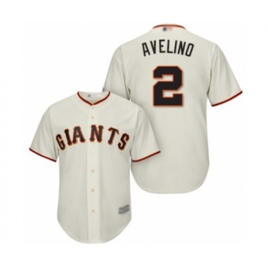 Youth San Francisco Giants #2 Abiatal Avelino Authentic Cream Home Cool Base Baseball Player Jersey - Ujersey