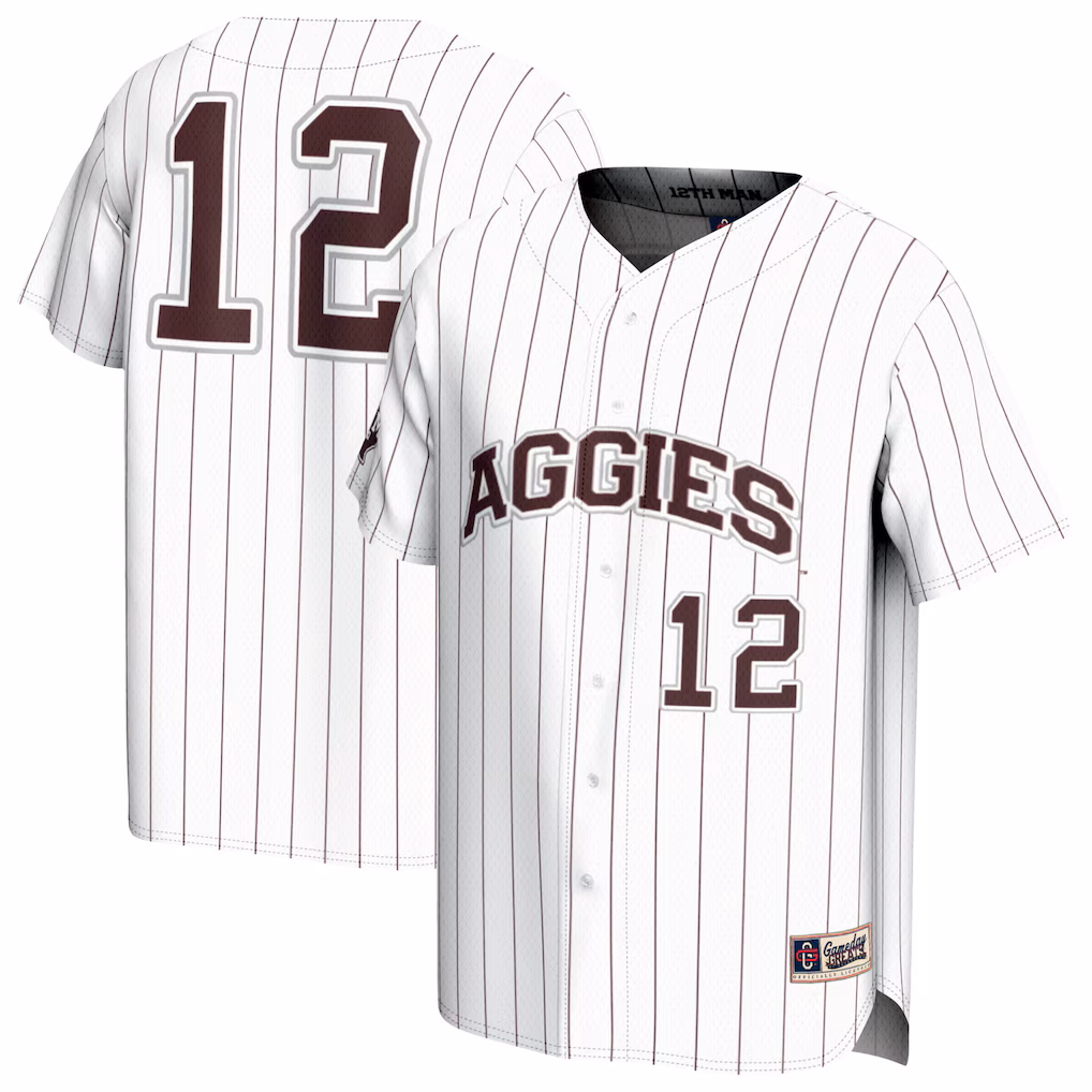 Youth GameDay Greats White Texas A&M Aggies Lightweight Baseball Jersey - Ujersey NHL