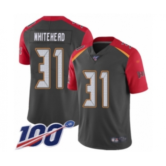 Men's Tampa Bay Buccaneers #31 Jordan Whitehead Limited Gray Inverted Legend 100th Season Football Jersey - Ujersey