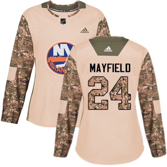Women's Adidas New York Islanders #24 Scott Mayfield Authentic Camo Veterans Day Practice NHL Jersey