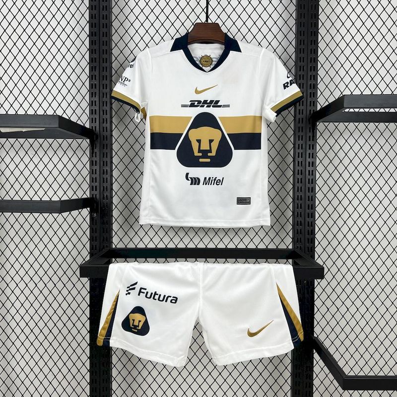 Pumas UNAM Soccer Jersey Home Kids Kit Jersey+Shorts 2025-26 - Ujersey NHL