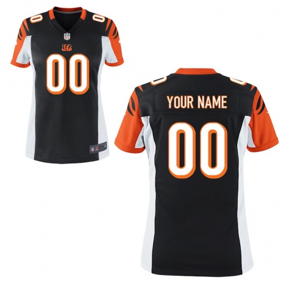 Women's Cincinnati Bengals Nike Black Custom Game Jersey