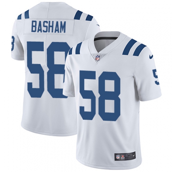 Youth Nike Indianapolis Colts #58 Tarell Basham White Vapor Untouchable Limited Player NFL Jersey - Ujersey