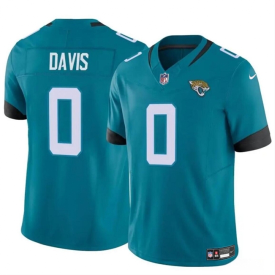 Men's Jacksonville Jaguars #0 Gabe Davis Teal 2023 F.U.S.E Vapor Untouchable Limited Football Stitched Jersey - Ujersey