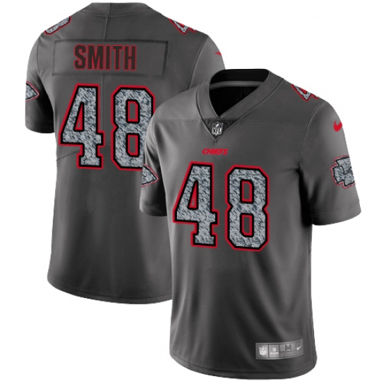 Men's Nike Kansas City Chiefs #48 Terrance Smith Gray Static Vapor Untouchable Limited NFL Jersey - Ujersey