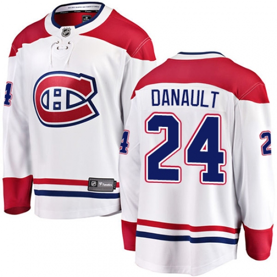 Men's Montreal Canadiens #24 Phillip Danault Authentic White Away Fanatics Branded Breakaway NHL Jersey - Ujersey