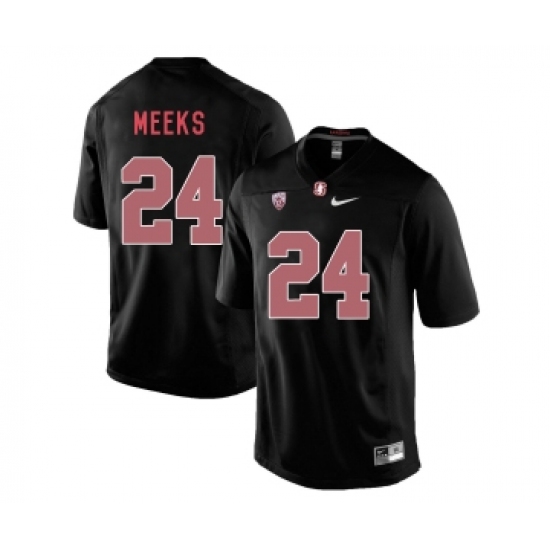 Stanford Cardinal 24 Quenton Meeks Blackout College Football Jersey