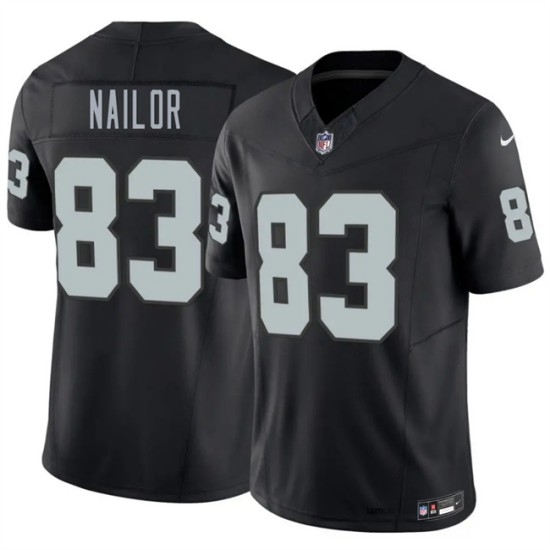 Men's Las Vegas Raiders #83 Jalen Nailor Black 2026 F.U.S.E. Vapor Untouchable Limited Stitched Football Jersey - Ujersey