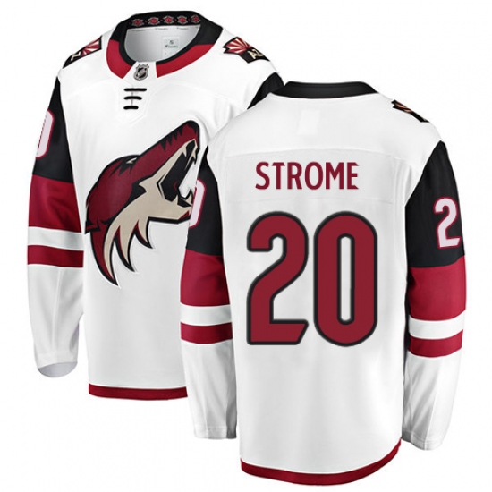 Youth Arizona Coyotes #20 Dylan Strome Fanatics Branded White Away Breakaway NHL Jersey - Ujersey