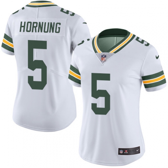 Women's Nike Green Bay Packers #5 Paul Hornung Elite White NFL Jersey - Ujersey