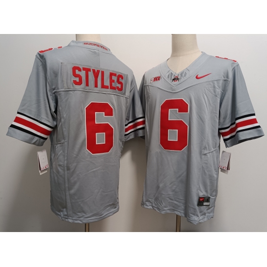 Men's Ohio State Buckeyes #6 Sonny Styles Grey FUSE College Football Jersey - Ujersey