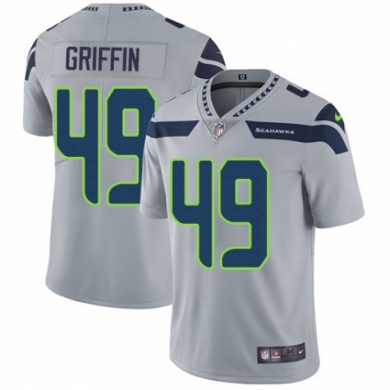 Youth Nike Seattle Seahawks #49 Shaquem Griffin Grey Alternate Vapor Untouchable Elite Player NFL Jersey - Ujersey