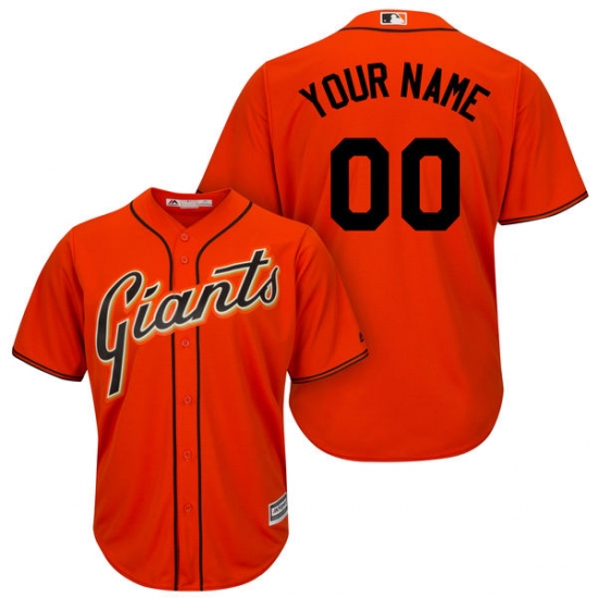 Men's San Francisco Giants Majestic Orange Cool Base Custom Jersey - Ujersey