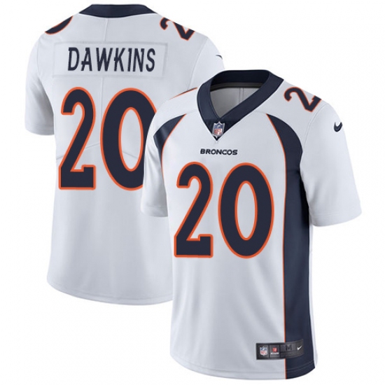 Youth Nike Denver Broncos #20 Brian Dawkins White Vapor Untouchable Limited Player NFL Jersey - Ujersey