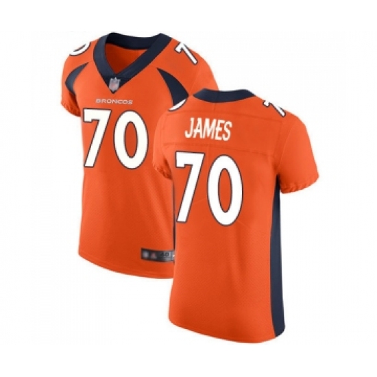 Men's Denver Broncos #70 Ja'Wuan James Orange Team Color Vapor Untouchable Elite Player Football Jersey - Ujersey