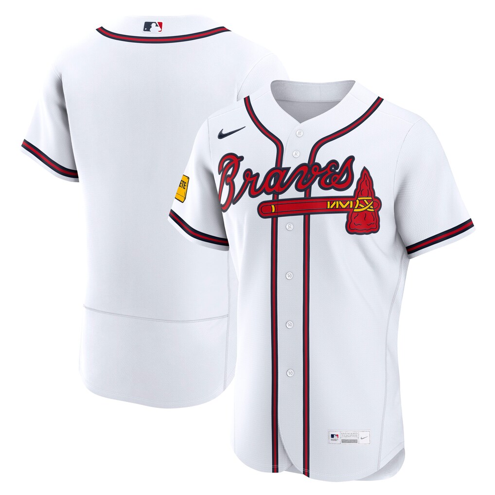 Men's Atlanta Braves Nike White Home Authentic Jersey - Ujersey