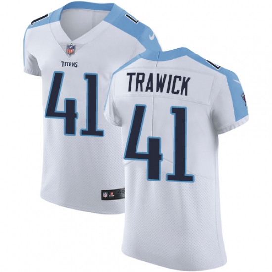 Men's Nike Tennessee Titans #41 Brynden Trawick White Vapor Untouchable Elite Player NFL Jersey - Ujersey