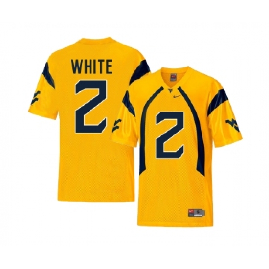 West Virginia Mountaineers 2 Ka'Raun White Gold College Football Jersey - Ujersey