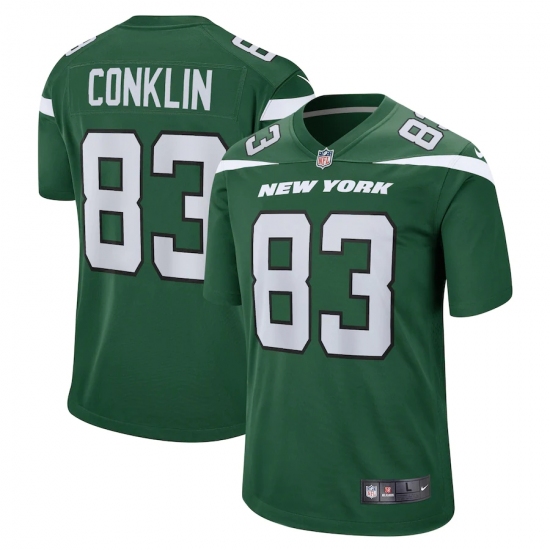 Men's New York Jets #83 Tyler Conklin Nike Gotham Green 2022 NFL Draft First Round Pick Limited Jersey - Ujersey