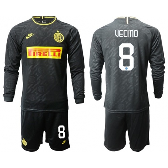 Inter Milan #8 Vecino Third Long Sleeves Soccer Club Jersey