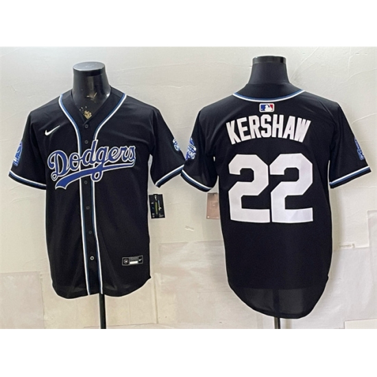 Men's Los Angeles Dodgers #22 Clayton Kershaw B2B Champs 2026 Black Out Style Vapor Limited Stitched Baseball Jersey - Ujersey
