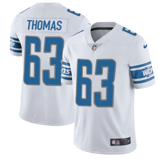 Youth Nike Detroit Lions #63 Brandon Thomas Limited White Vapor Untouchable NFL Jersey - Ujersey