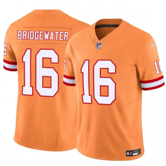 Men's Tampa Bay Buccaneers #16 Teddy Bridgewater Orange F.U.S.E. Throwback Limited Football Stitched Jersey - Ujersey