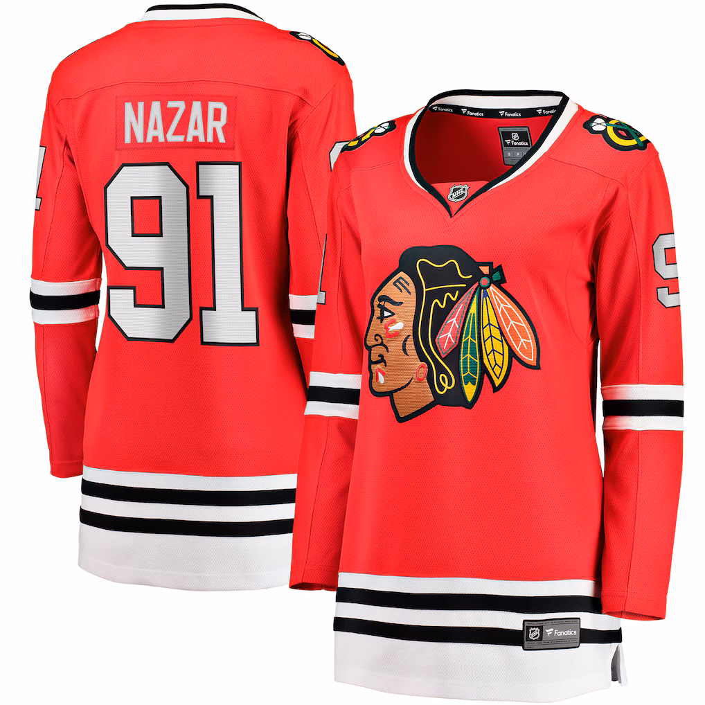 Women's Chicago Blackhawks Frank Nazar Fanatics Red Home Breakaway Jersey - Ujersey