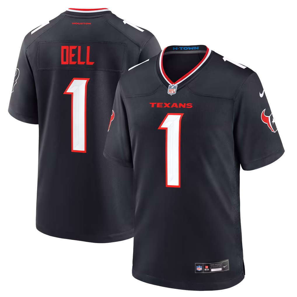 Men's Houston Texans Tank Dell Nike Navy Team Game Jersey - Ujersey