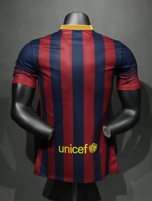 Barcelona Retro Jersey Home Soccer Shirt 2013-14 - Ujersey NHL