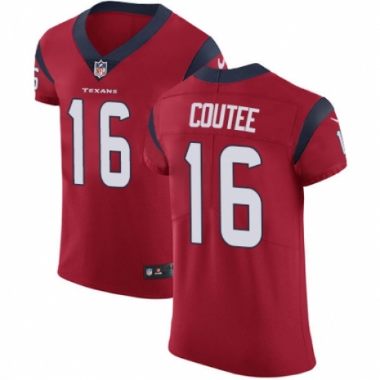 Men's Nike Houston Texans #16 Keke Coutee Red Alternate Vapor Untouchable Elite Player NFL Jersey - Ujersey