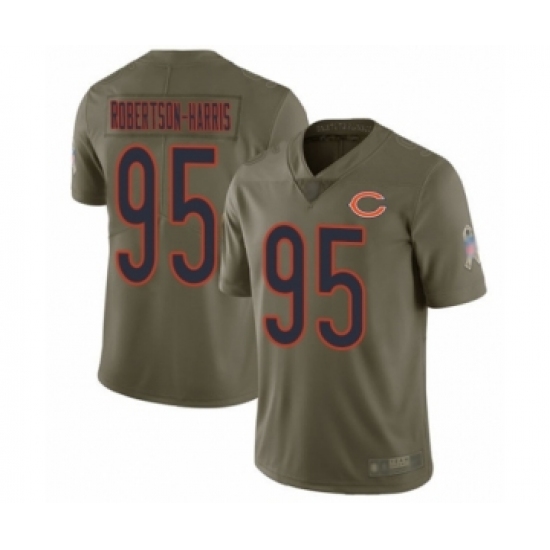 Youth Chicago Bears #95 Roy Robertson-Harris Limited Olive 2017 Salute to Service Football Jersey - Ujersey
