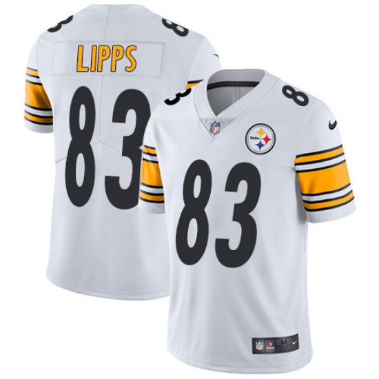 Men's Nike Pittsburgh Steelers #83 Louis Lipps White Vapor Untouchable Limited Player NFL Jersey - Ujersey