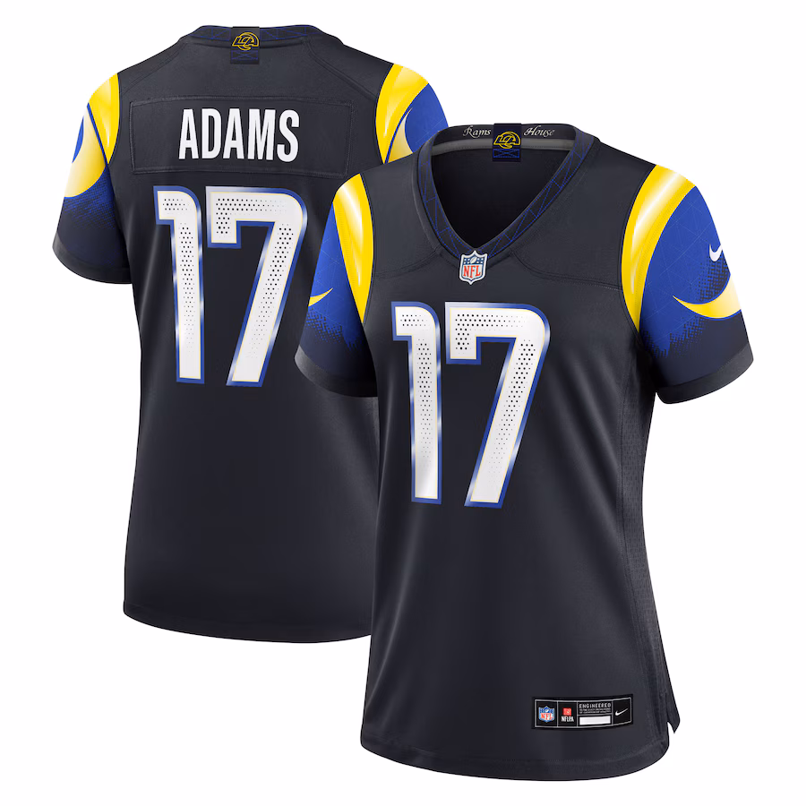 Women's Nike Davante Adams Midnight Blue Los Angeles Rams 2025 Rivalries Collection Game Jersey