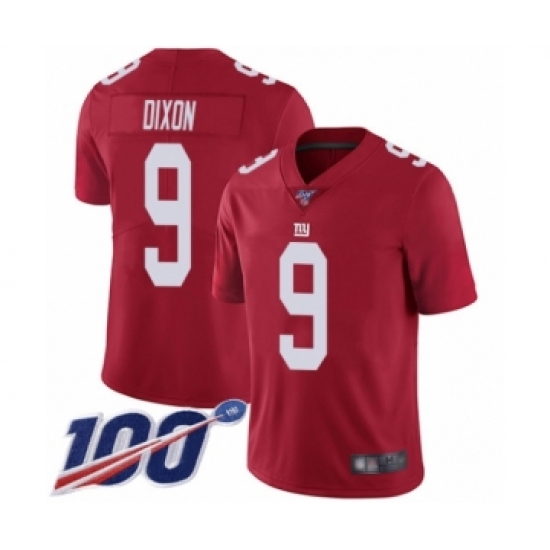 Men's New York Giants #9 Riley Dixon Red Limited Red Inverted Legend 100th Season Football Jersey - Ujersey