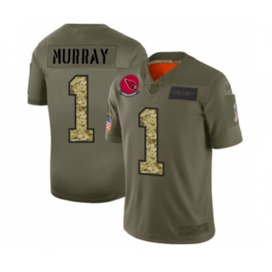 Men's Arizona Cardinals #1 Kyler Murray 2019 Olive Camo Salute to Service Limited Jersey - Ujersey