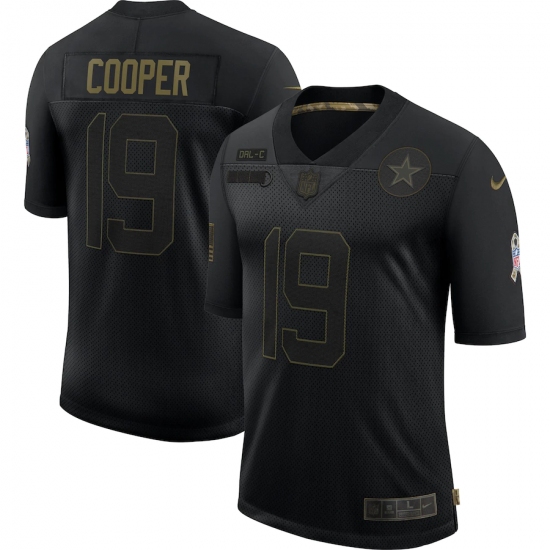 Men's Dallas Cowboys #19 Amari Cooper Black 2020 Salute To Service Limited Jersey - Ujersey