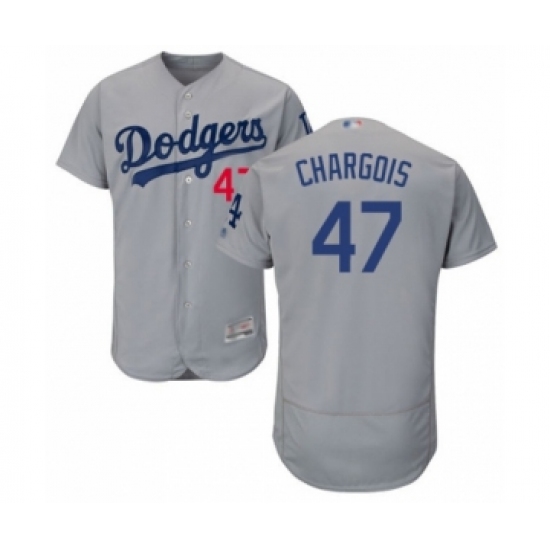 Men's Los Angeles Dodgers #47 J.T. Chargois Gray Alternate Flex Base Authentic Collection Baseball Player Jersey - Ujersey