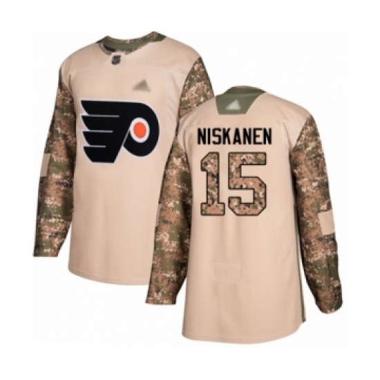 Youth Philadelphia Flyers #15 Matt Niskanen Authentic Camo Veterans Day Practice Hockey Jersey - Ujersey