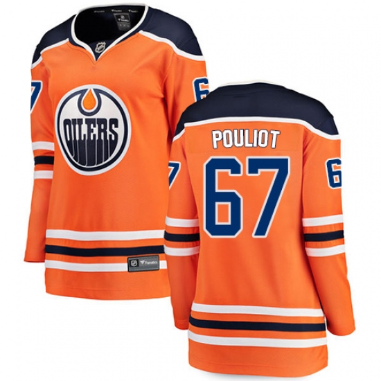 Women's Edmonton Oilers #67 Benoit Pouliot Fanatics Branded Orange Home Breakaway NHL Jersey - Ujersey