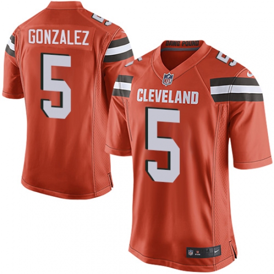Men's Nike Cleveland Browns #5 Zane Gonzalez Game Orange Alternate NFL Jersey - Ujersey