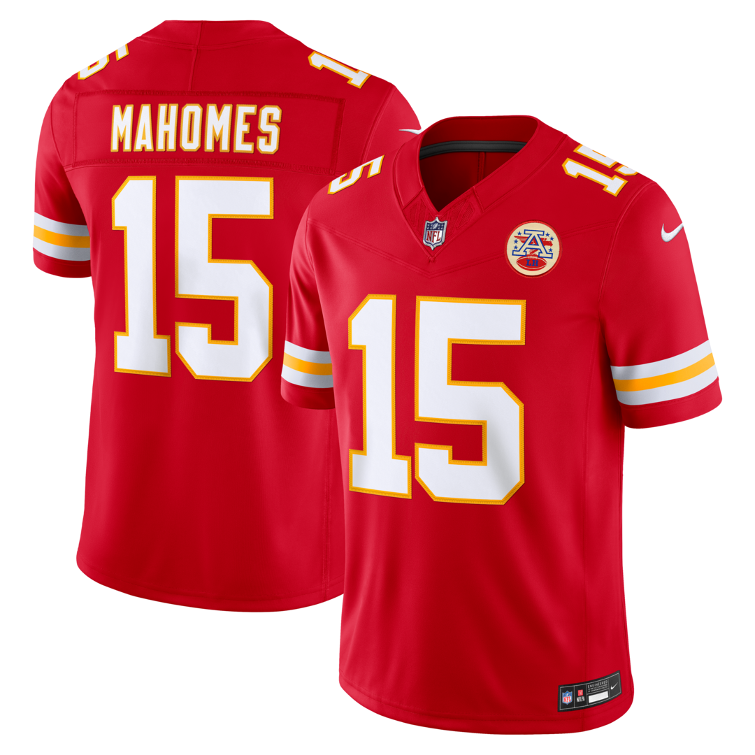 Men's Kansas City Chiefs Patrick Mahomes Nike Red Team Vapor F.U.S.E. Stitched Limited Jersey