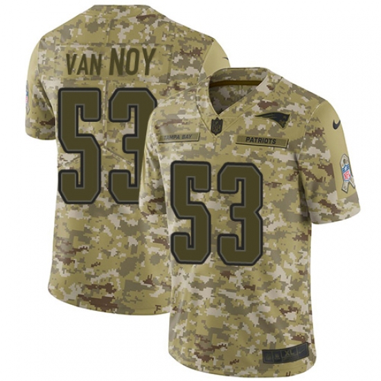 Youth Nike New England Patriots #53 Kyle Van Noy Limited Camo 2018 Salute to Service NFL Jersey - Ujersey