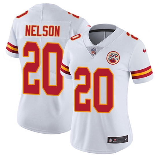 Women's Nike Kansas City Chiefs #20 Steven Nelson White Vapor Untouchable Limited Player NFL Jersey - Ujersey