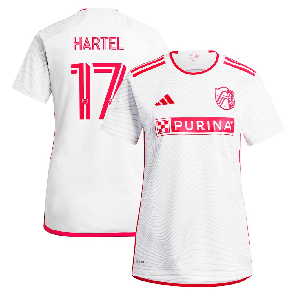 Women's St. Louis City SC Marcel Hartel adidas White 2024 The Confluence Kit Replica Player Jersey - Ujersey