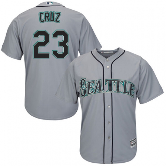 Youth Majestic Seattle Mariners #23 Nelson Cruz Replica Grey Road Cool Base MLB Jersey - Ujersey