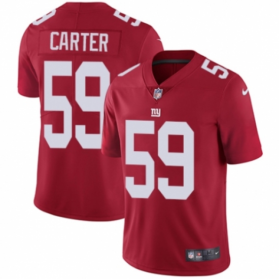 Youth Nike New York Giants #59 Lorenzo Carter Red Alternate Vapor Untouchable Limited Player NFL Jersey - Ujersey