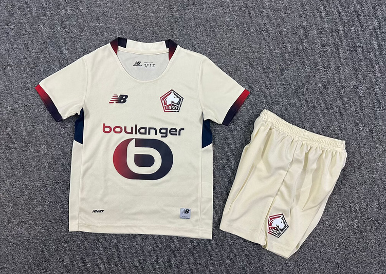 Lille OSC Soccer Jersey Away Kids Kit Jersey+Shorts 2025-26 - U-jersey